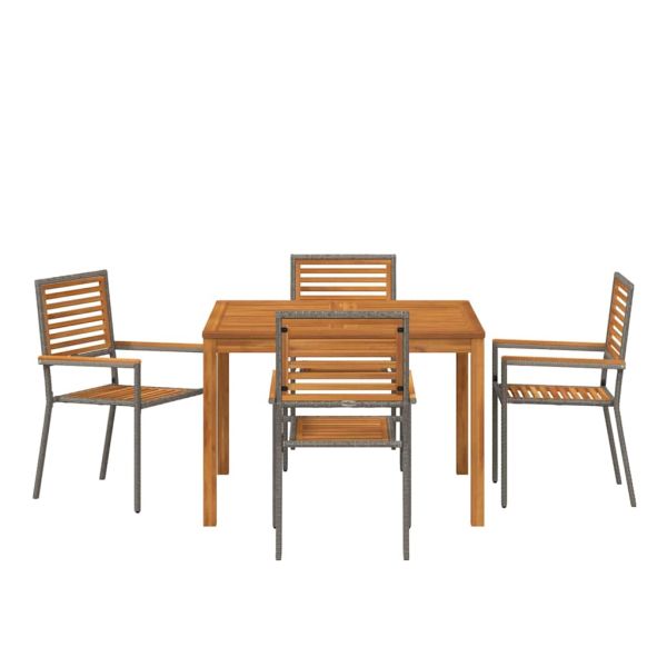 Комплект за хранене в градината 5 pcs Сив