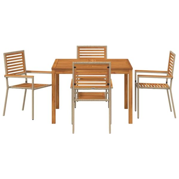 Комплект за хранене в градината 5 pcs Бежово
