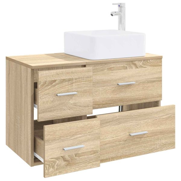 Комплект мебели за баня 2 pcs Дъб сонома Инженерна дървесина