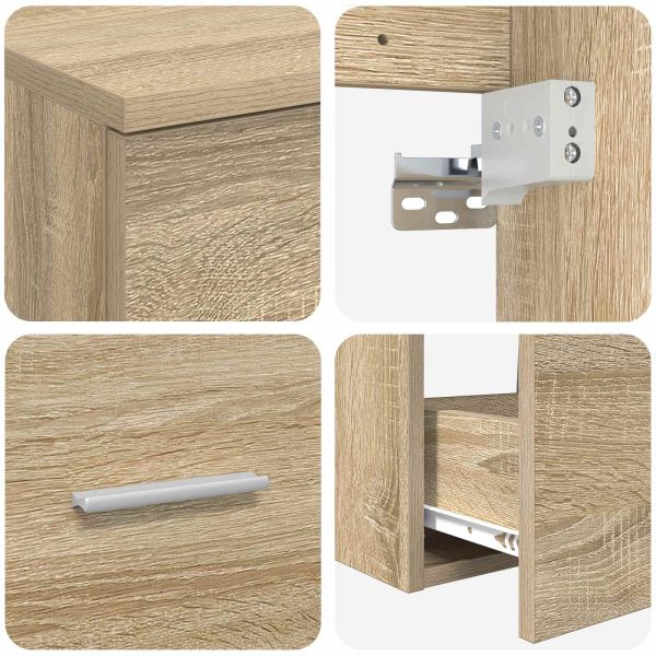Комплект мебели за баня 2 pcs Дъб сонома Инженерна дървесина