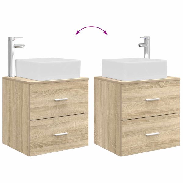 Комплект мебели за баня 2 pcs Дъб сонома Инженерна дървесина