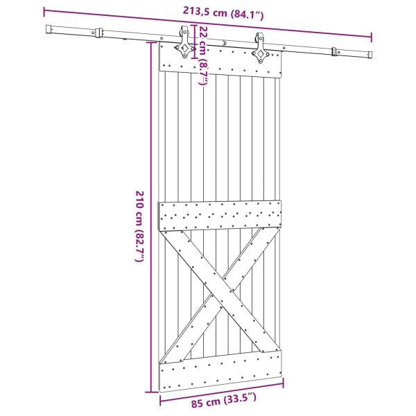 Преплъзваща се врата NARVIK 85 x 210 см (213,5 см)