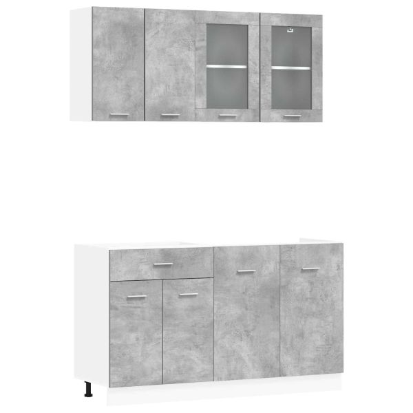 Кухненски единица Lyon 4 pcs Бетонно сиво Инженерна дървесина