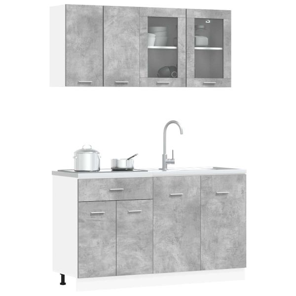 Кухненски единица Lyon 4 pcs Бетонно сиво Инженерна дървесина