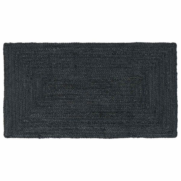 Килими за помещение Правоъгълна Тъмносиво 60 x 110 cm юта