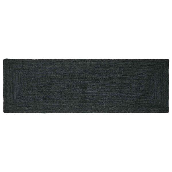 Килими за помещение Правоъгълна Тъмносиво 80 x 300 cm юта