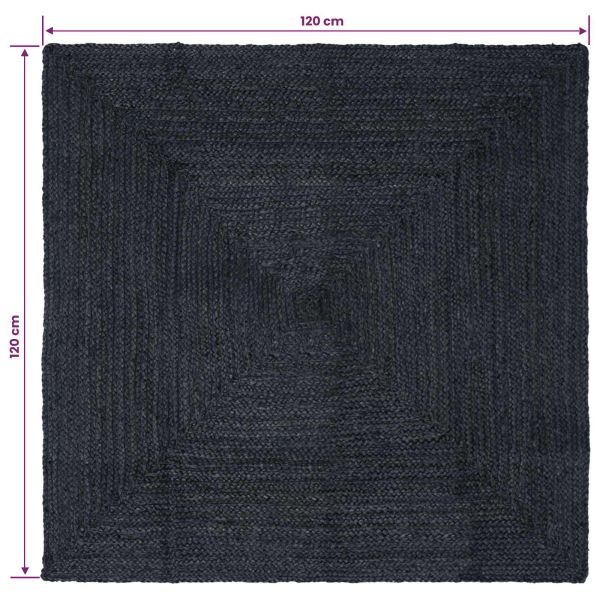 Килими за помещение Правоъгълна Тъмносиво 120 x 120 cm юта