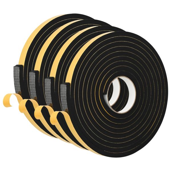 Самоотлепваща се пяна лента 4 pcs Черно 20mm x 5m CR пяна