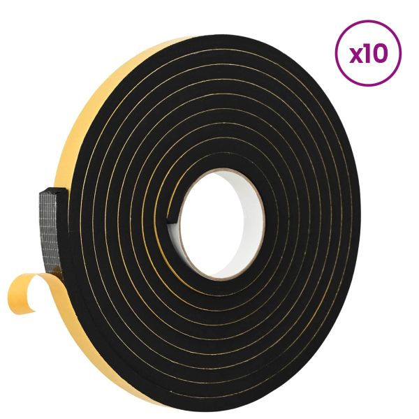 Самоотлепваща се пяна лента 10 pcs Черно 20mm x 5m CR пяна