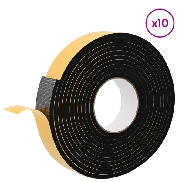 Самоотлепваща се пяна лента 10 pcs Черно 30мм x 5м CR пяна