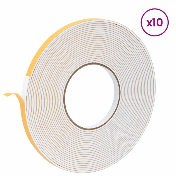 Самоотлепваща се пяна лента 10 pcs Бяло 10мм x 10м CR пяна