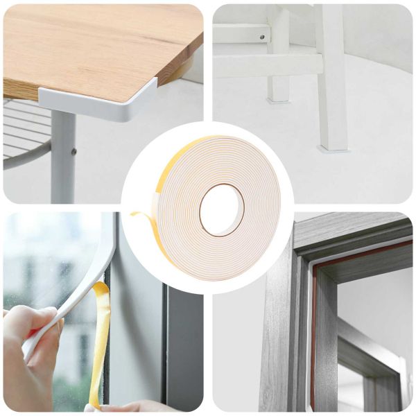 Самоотлепваща се пяна лента 10 pcs Бяло 15mm x 10m CR пяна