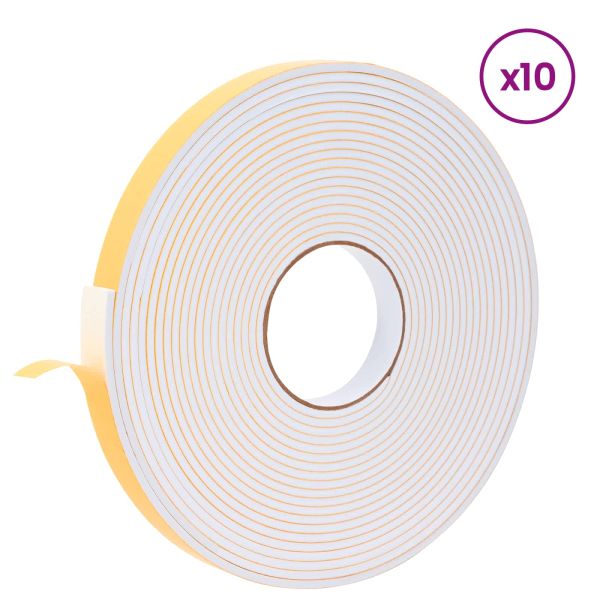 Самоотлепваща се пяна лента 10 pcs Бяло 20mm x 10m CR пяна