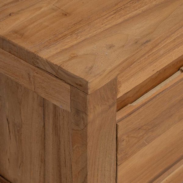 ТВ шкаф 110 x 30 x 35 cm Натурално Солидно тиково дърво