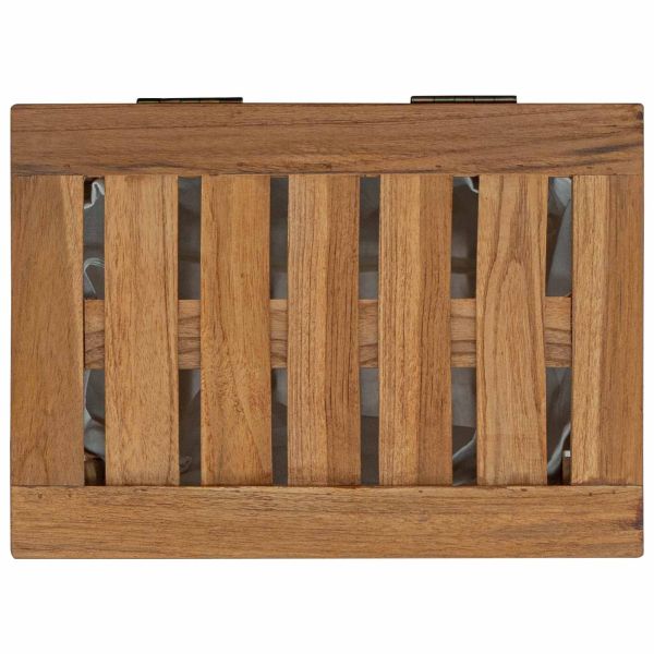 Кошница за Пране Натурално 35 x 25 x 60 cm Солидно тиково дърво