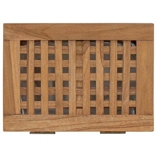 Кошница за Пране Натурално 35 x 25 x 60 cm Солидно тиково дърво
