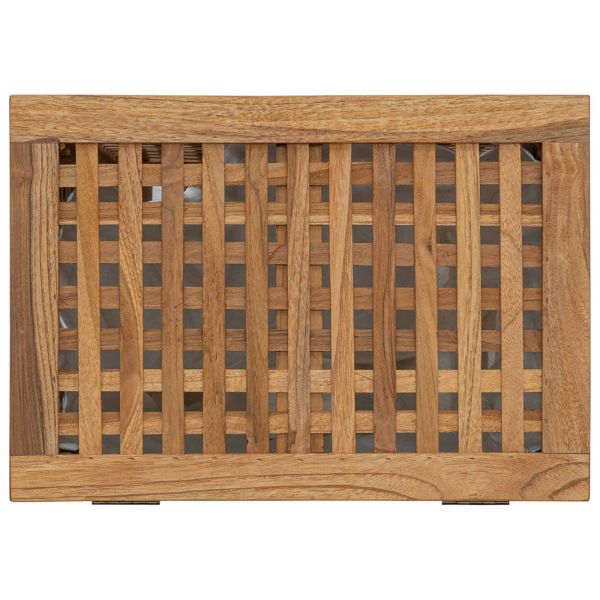 Кошница за Пране Натурално 50 x 35 x 60 cm Солидно тиково дърво