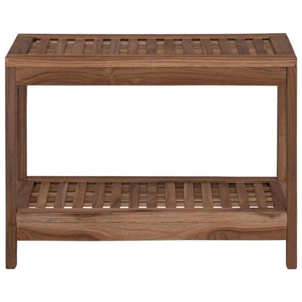Маса за баня Натурално 60 x 30 x 45 cm Солидно тиково дърво