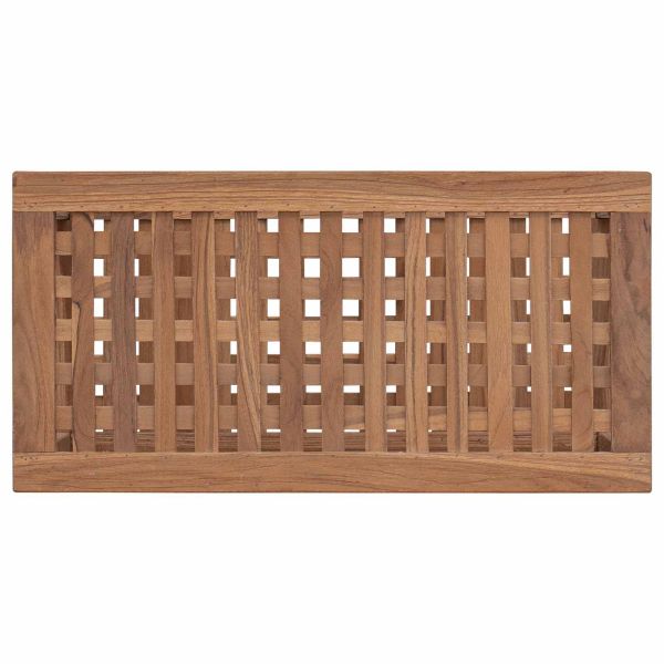 Маса за баня Натурално 60 x 30 x 45 cm Солидно тиково дърво