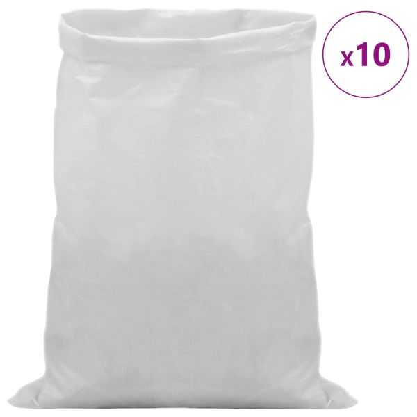 Тъкани чували 10 pcs Бяло 30 x 45 см ПП
