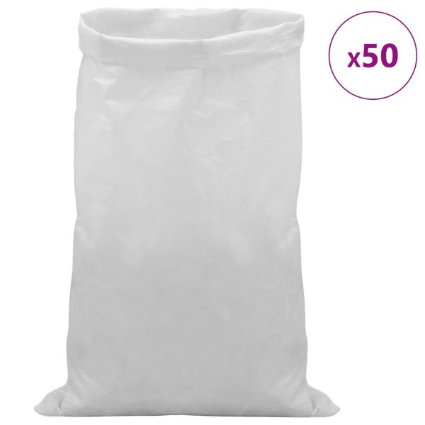 Тъкани чували 50 pcs Бяло 60 x 110 cm ПП