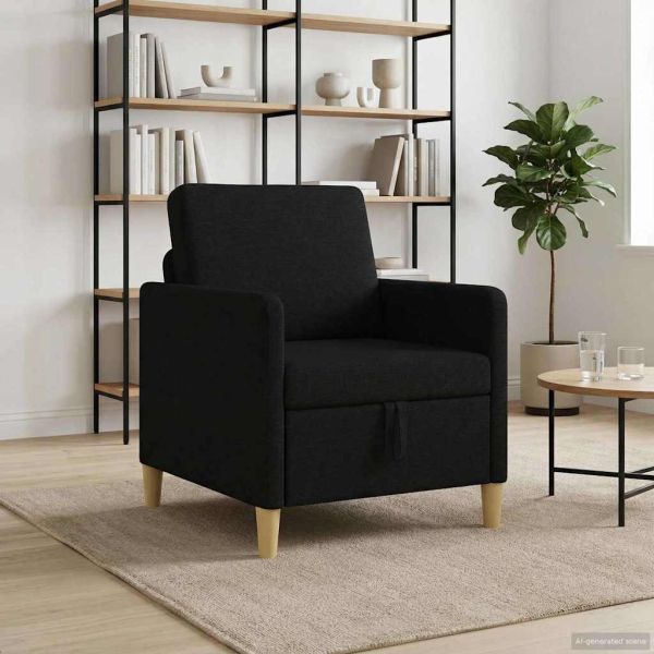 Диван с storage Черно 72 x 78 x 87 см Полиестер