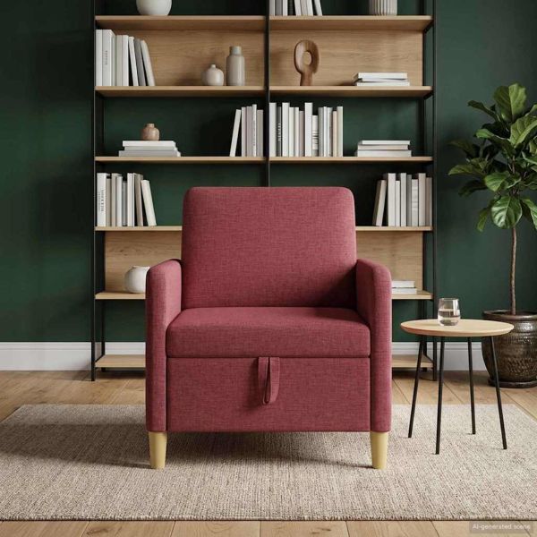 Диван с storage Виненочервен 72 x 78 x 87 см Полиестер
