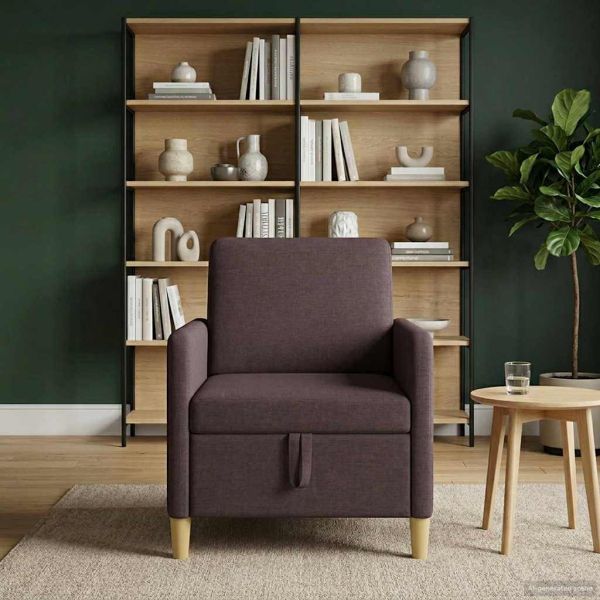 Диван с storage Тъмен кафяв 72 x 78 x 87 см Полиестер