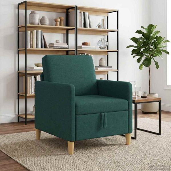 Диван с storage Тъмнозелено 72 x 78 x 87 см Полиестер