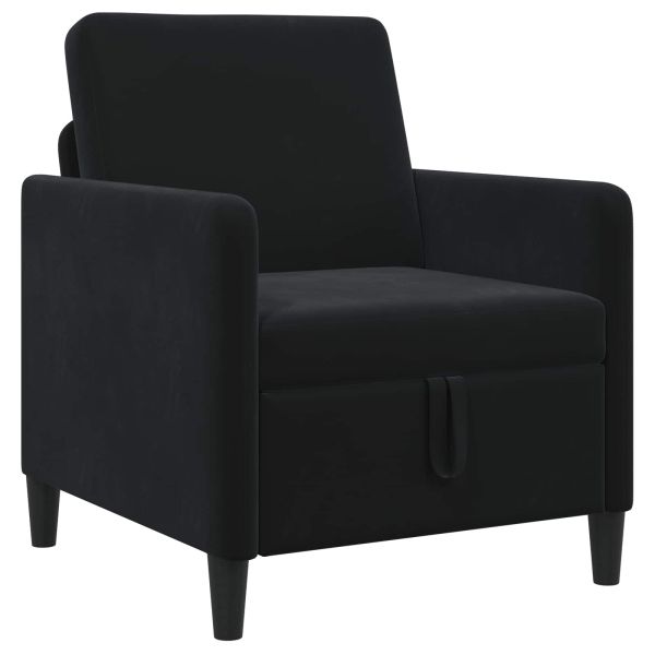 Диван с storage Черно 72 x 78 x 87 см Полиестер