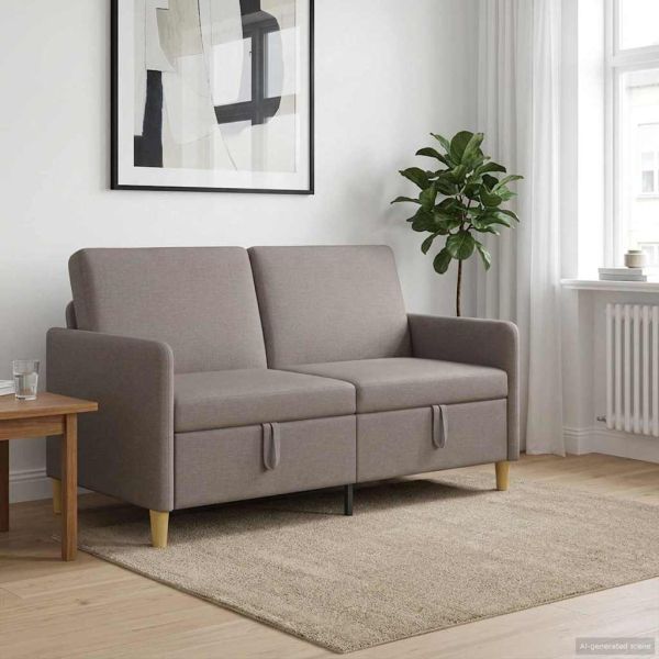 Диван с storage Таупе 152 x 78 x 87 см Полиестер