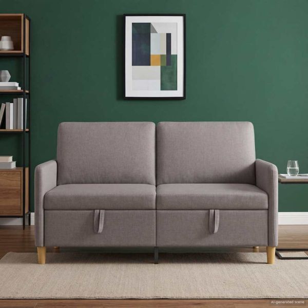 Диван с storage Таупе 152 x 78 x 87 см Полиестер