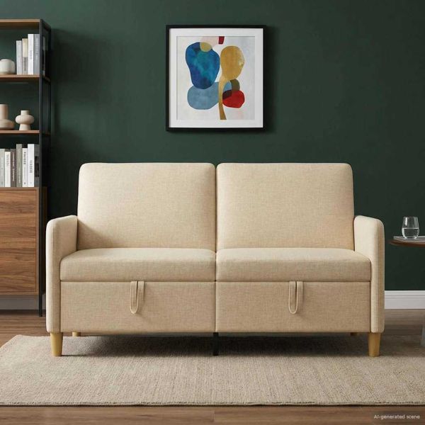 Диван с storage Кремаво 152 x 78 x 87 см Полиестер