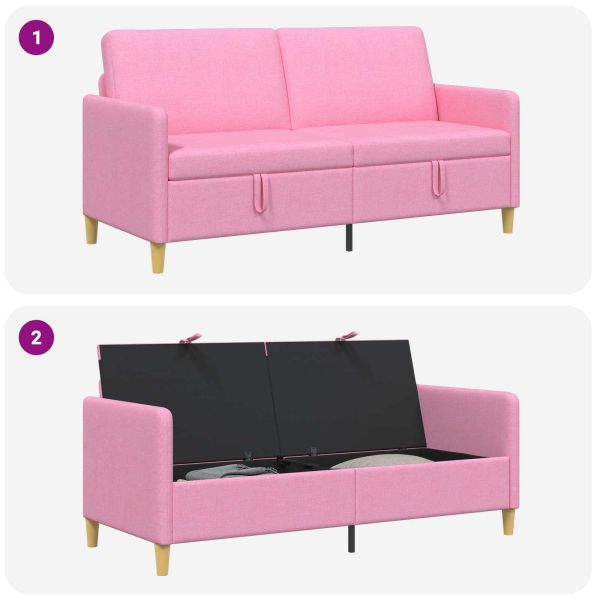 Диван с storage Розово 172 x 78 x 87 см Полиестер