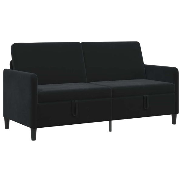 Диван с storage Черно 172 x 78 x 87 см Полиестер