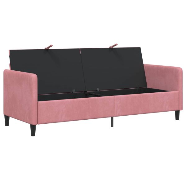 Диван с storage Розово 192 x 78 x 87 см Полиестер