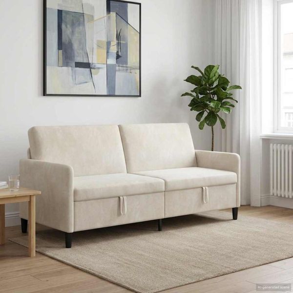 Диван с storage Кремаво 192 x 78 x 87 см Полиестер