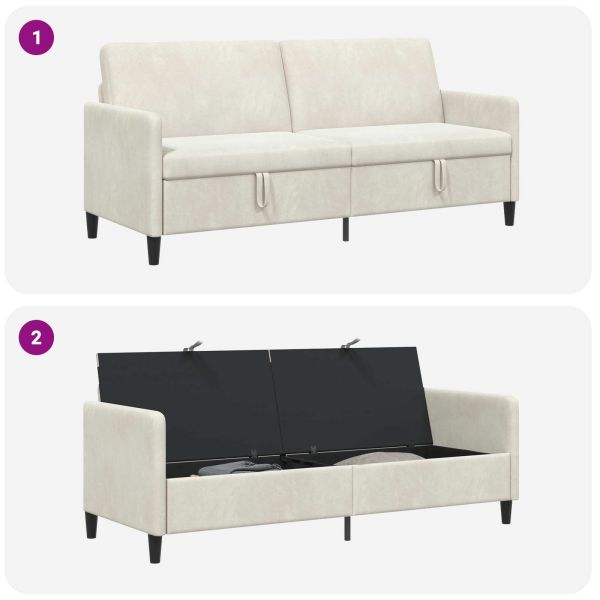 Диван с storage Кремаво 192 x 78 x 87 см Полиестер