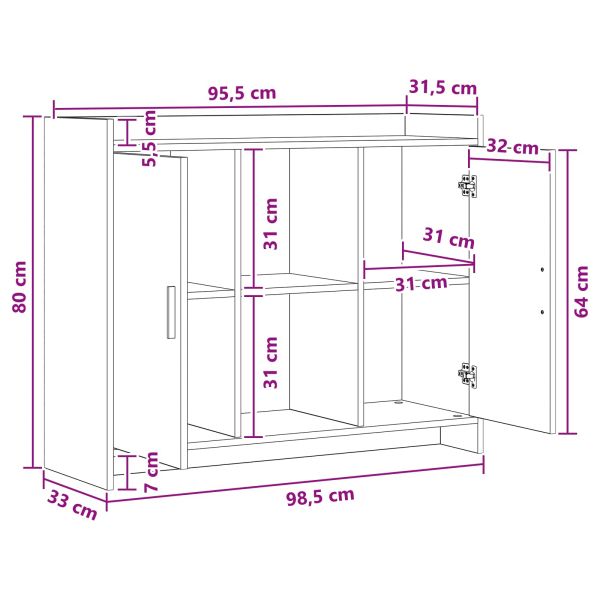 Служебен шкаф 98,5 x 33 x 80 см PB