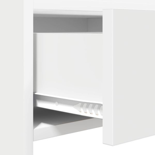 Конзолна маса Бяло 90 x 35 x 80 см Инженерна дървесина