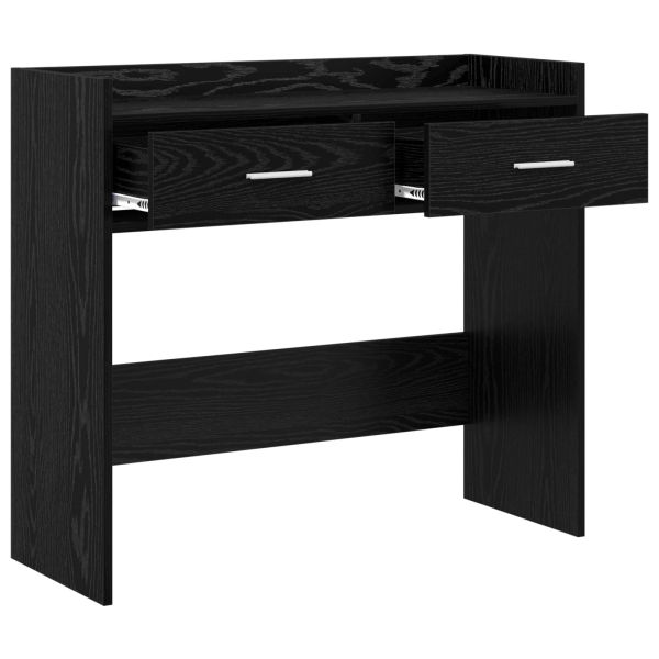 Конзолна маса Черен дъб 90 x 35 x 80 см Инженерна дървесина