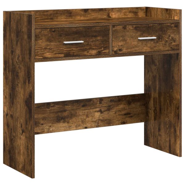 Конзолна маса Опушен дъб 90 x 35 x 80 см Инженерна дървесина