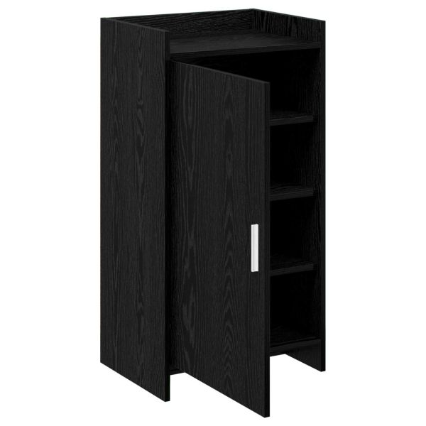 Шкаф за обувки Черен дъб 48 x 36 x 92 см Инженерна дървесина