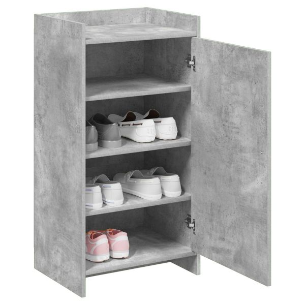 Шкаф за обувки Бетонно сиво 48 x 36 x 92 см Инженерна дървесина