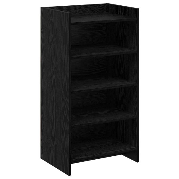 Шкаф за обувки Черен дъб 48 x 36 x 92 см Инженерна дървесина