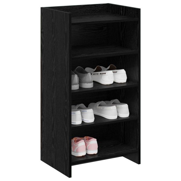 Шкаф за обувки Черен дъб 48 x 36 x 92 см Инженерна дървесина