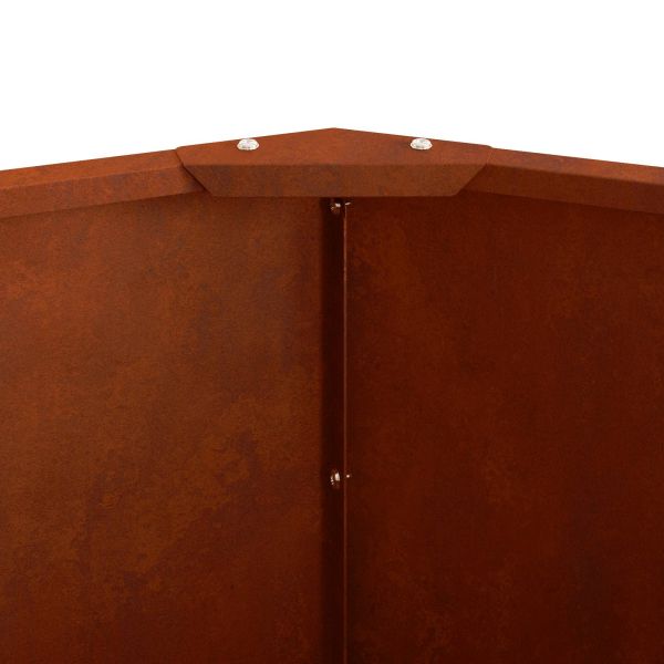 Кашпа Ръждясало 120 x 120 x 50 см Патинираща стомана