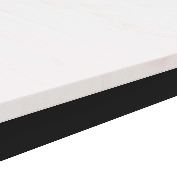Масичка за кафе Бяло 40 x 40 x 36 cm Солидно борово дърво