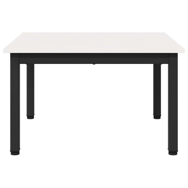 Масичка за кафе Бяло 60 x 60 x 36 cm Солидно борово дърво