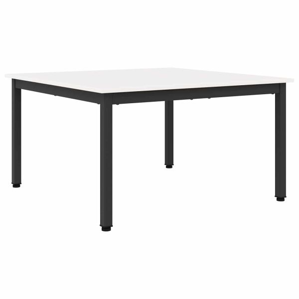 Масичка за кафе Бяло 80 x 80 x 45 cm Солидно борово дърво